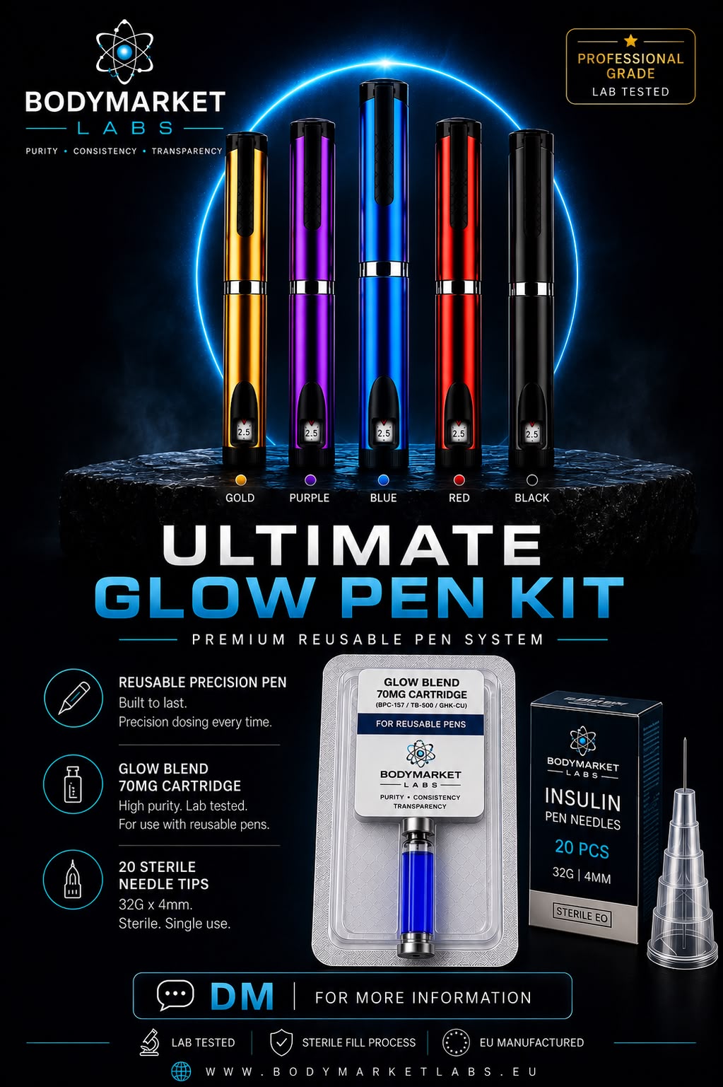Glow Blend pen kit bundle 70mg